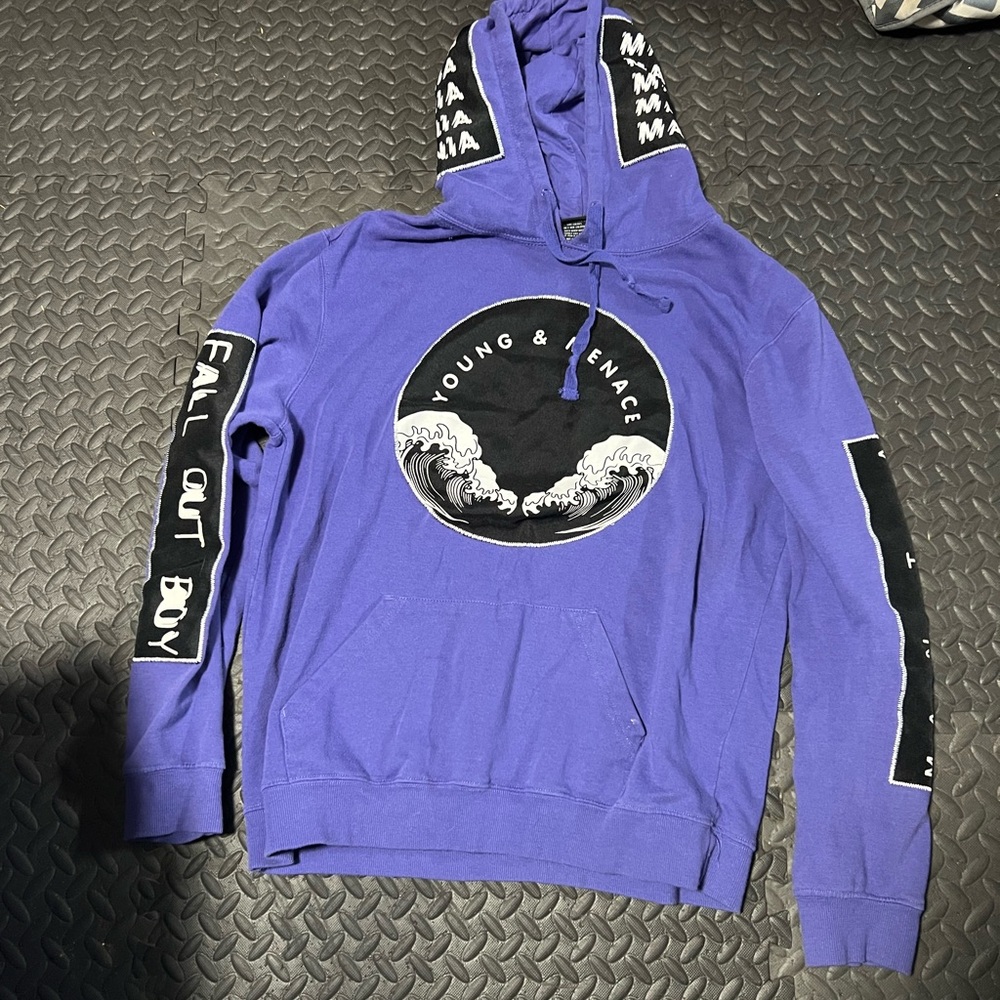 Young & Menace Purple Graphic Hoodie